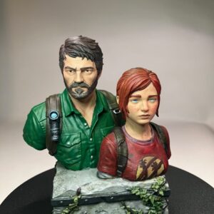 Busto Joel & Ellie Resina 10 cm